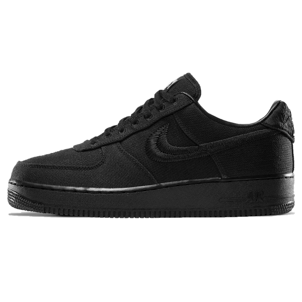 Stussy x Nike Air Force 1 Low 'Triple Black'- Streetwear Fashion - ellesey.com