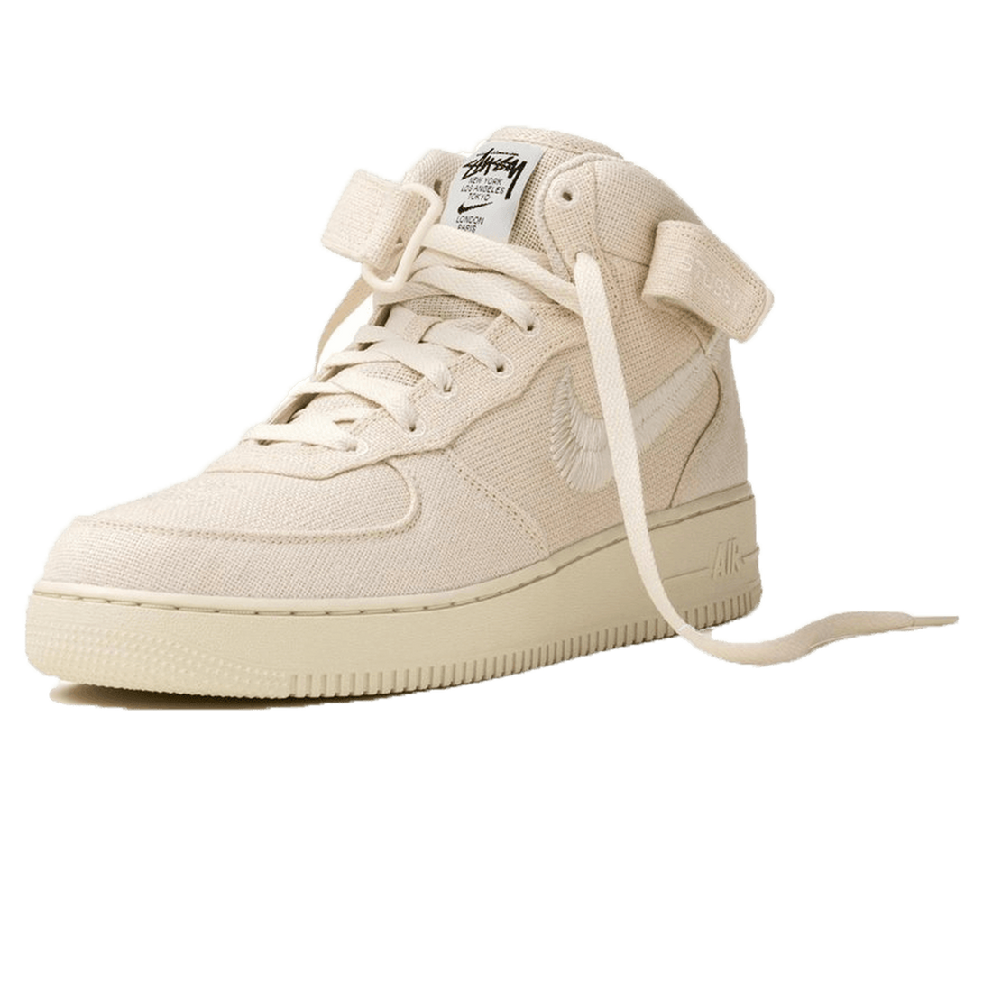 Stussy x Nike Air Force 1 Mid 'Fossil'- Streetwear Fashion - ellesey.com