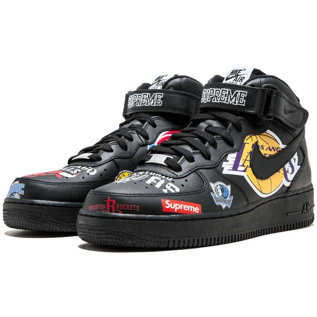 Supreme x NBA x Air Force 1 Mid 07 'Black'- Streetwear Fashion - ellesey.com