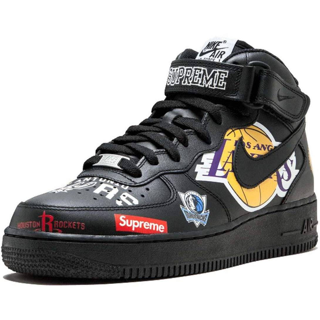 Supreme x NBA x Air Force 1 Mid 07 'Black'- Streetwear Fashion - ellesey.com