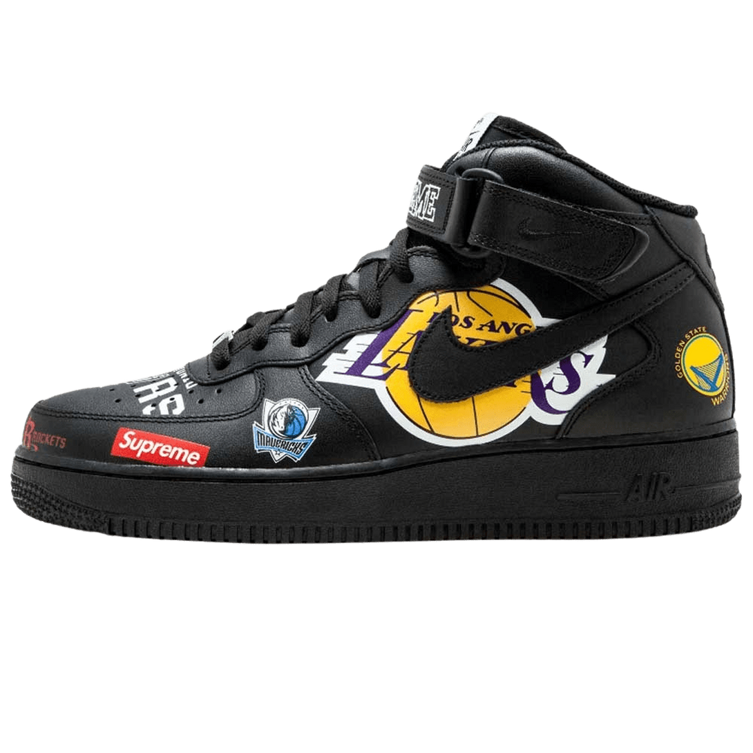 Supreme x NBA x Air Force 1 Mid 07 'Black'- Streetwear Fashion - ellesey.com