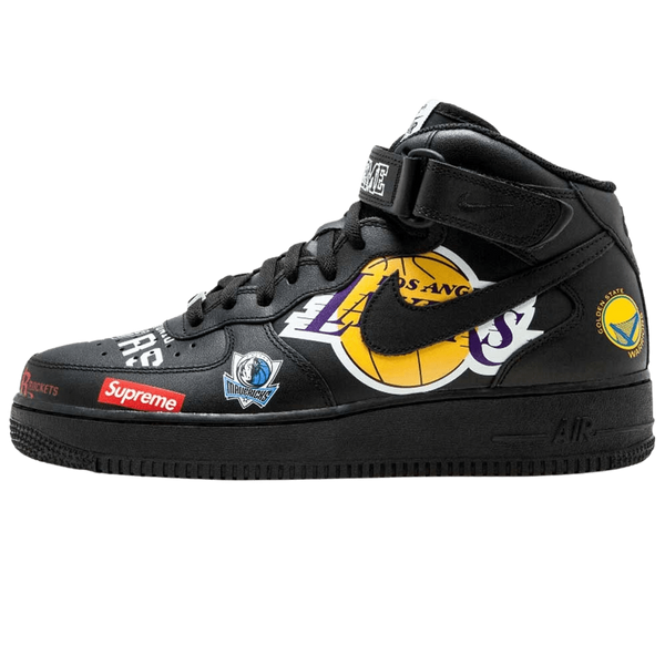 Supreme x NBA x Air Force 1 Mid 07 'Black'- Streetwear Fashion - ellesey.com