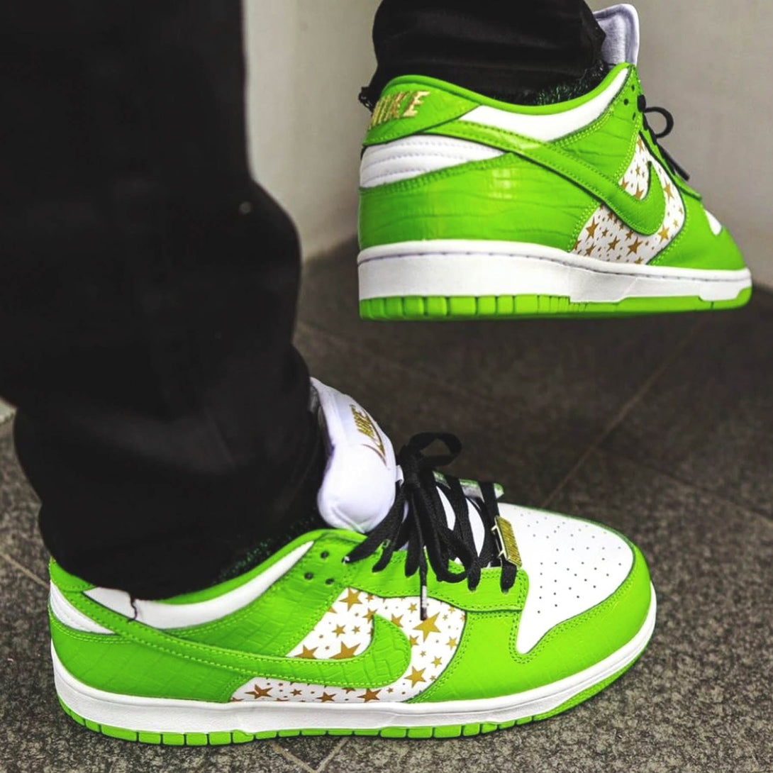 Supreme x Nike Dunk Low OG SB QS ‘Mean Green’- Streetwear Fashion - ellesey.com