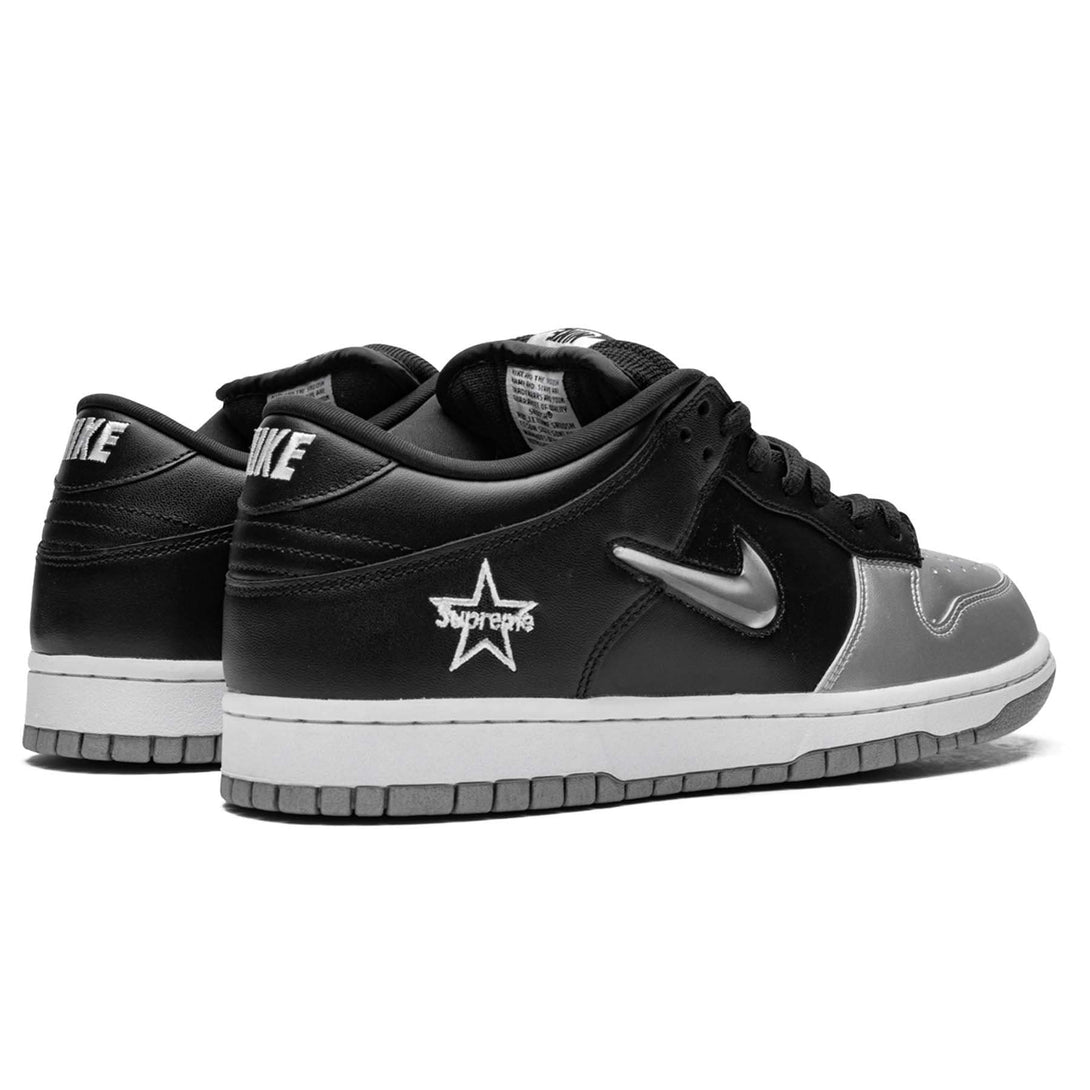 Supreme x Nike Dunk SB Low QS 'Metallic Silver'- Streetwear Fashion - ellesey.com