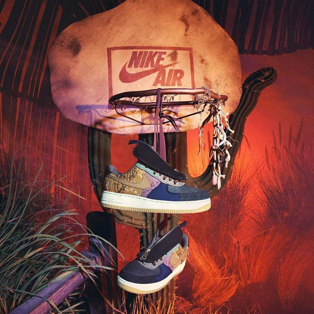 Travis Scott x Air Force 1 Low 'Cactus Jack'- Streetwear Fashion - ellesey.com