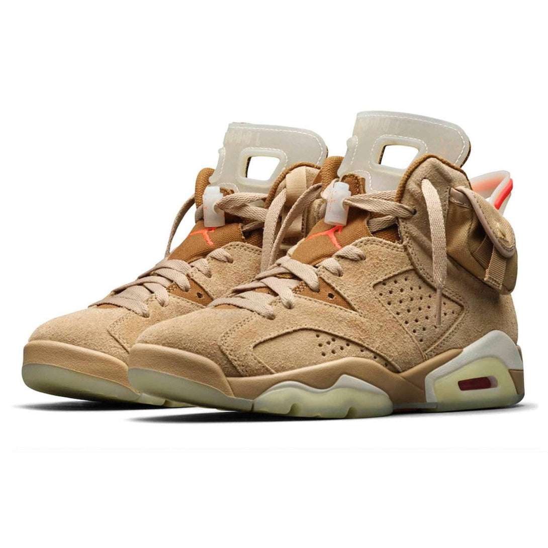 Travis Scott x Air Jordan 6 Retro 'British Khaki'- Streetwear Fashion - ellesey.com