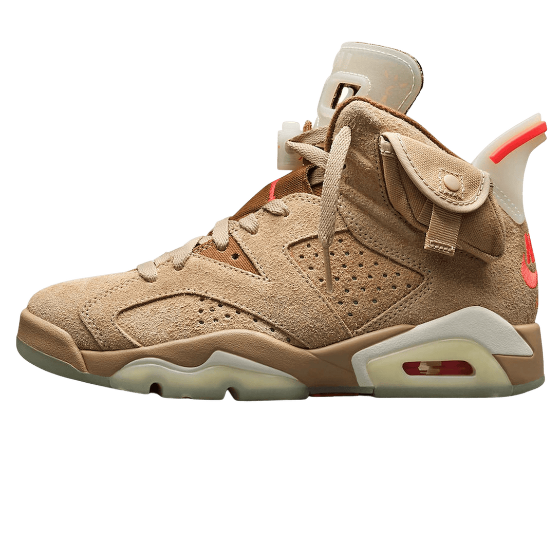 Travis Scott x Air Jordan 6 Retro 'British Khaki'- Streetwear Fashion - ellesey.com