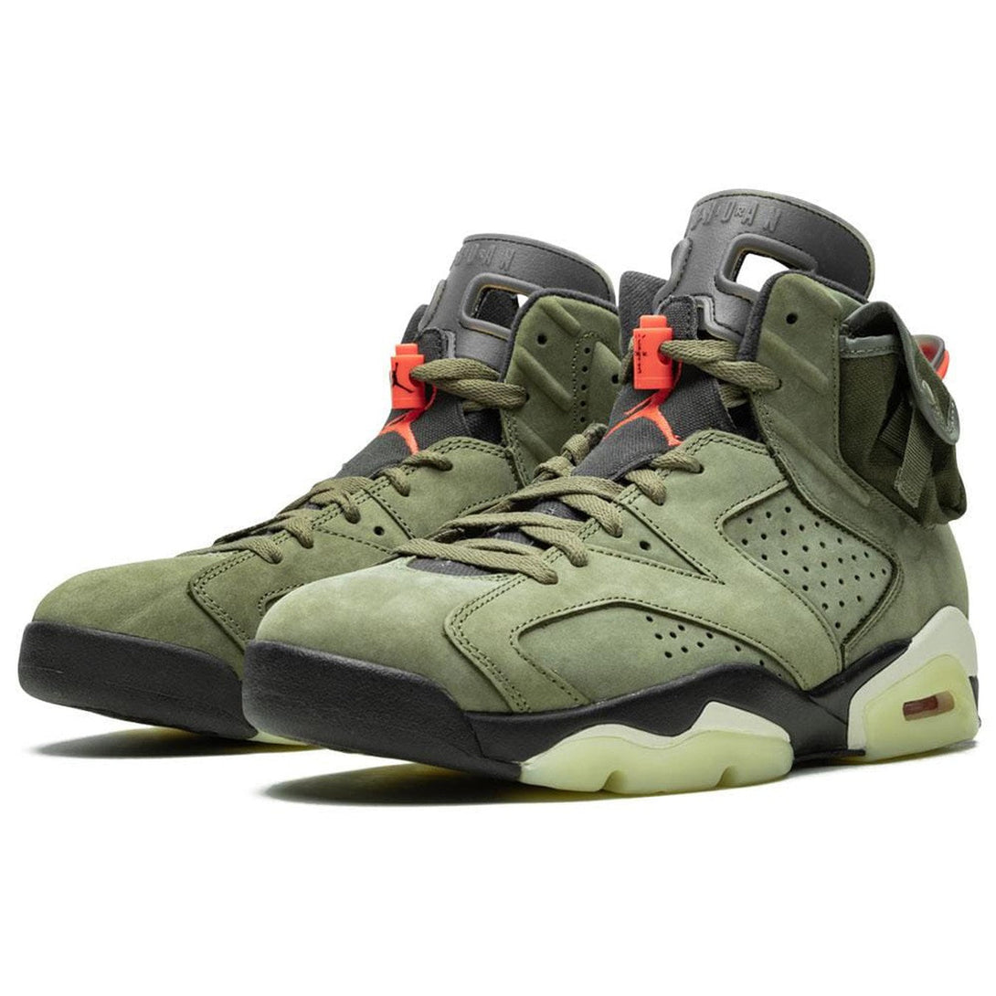 Travis Scott x Air Jordan 6 Retro 'Olive'- Streetwear Fashion - ellesey.com