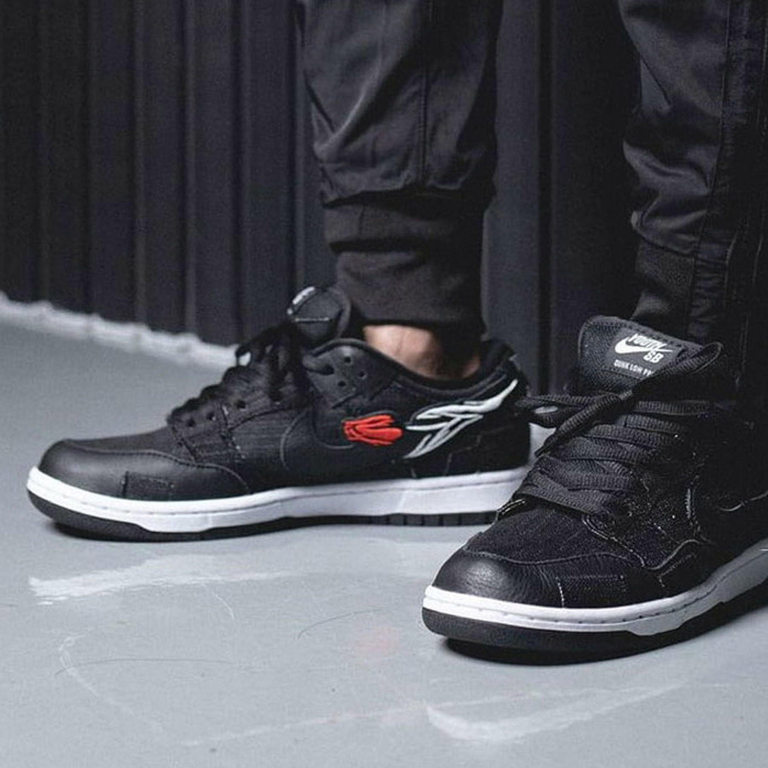 Wasted Youth x Nike Dunk Low SB 'Black Denim'- Streetwear Fashion - ellesey.com