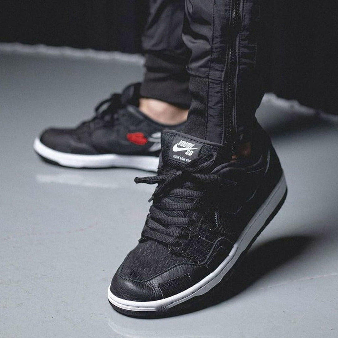 Wasted Youth x Nike Dunk Low SB 'Black Denim'- Streetwear Fashion - ellesey.com