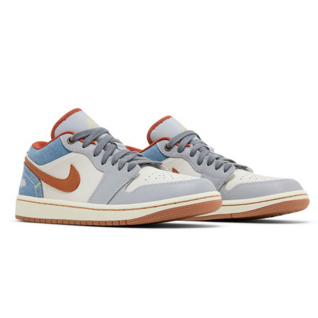 Wmns Air Jordan 1 Low 'Phantom Denim'- Streetwear Fashion - ellesey.com