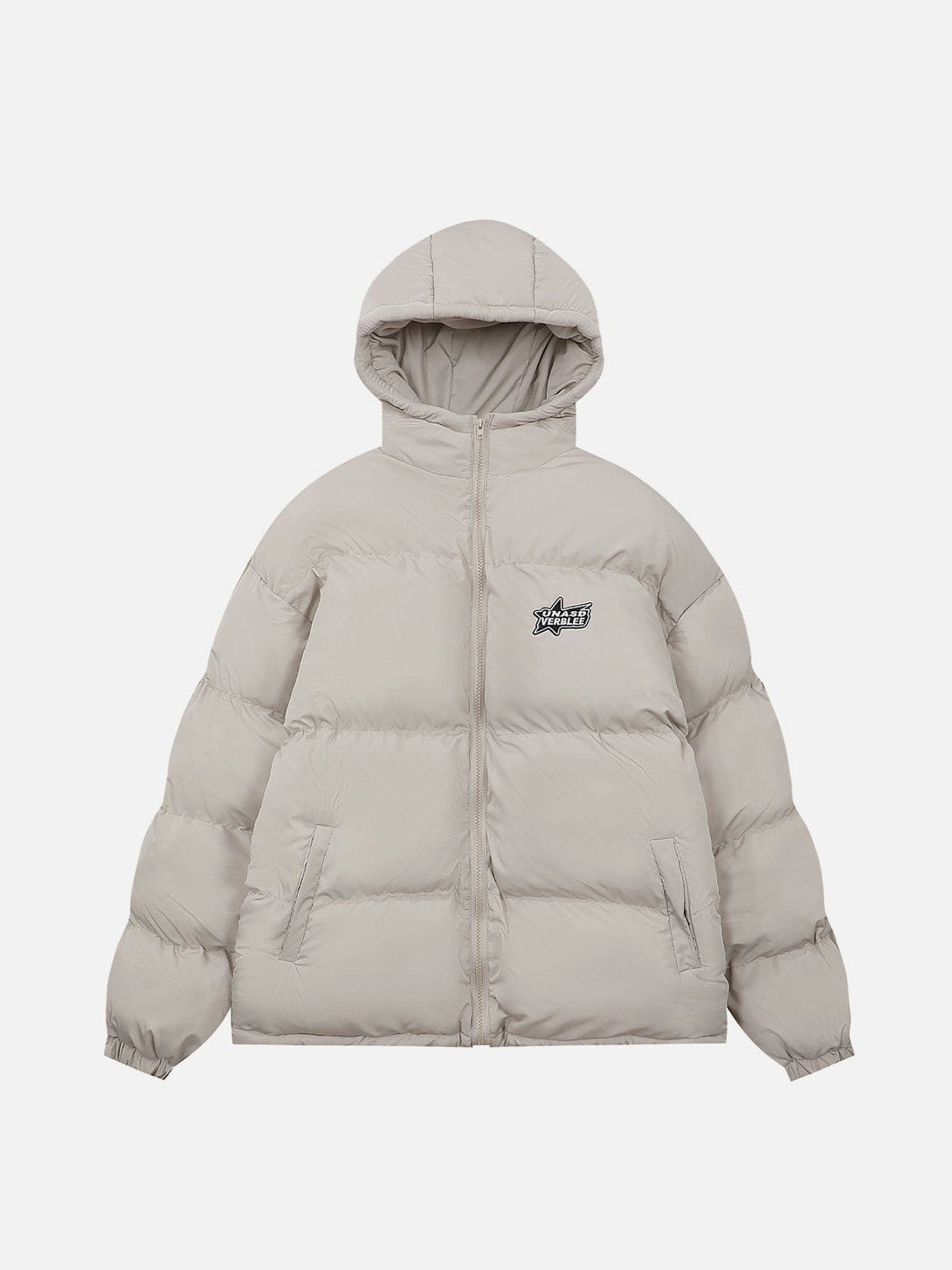 Ellesey - Embroidered Badge Solid Hooded Winter Coat-Streetwear Fashion - ellesey.com