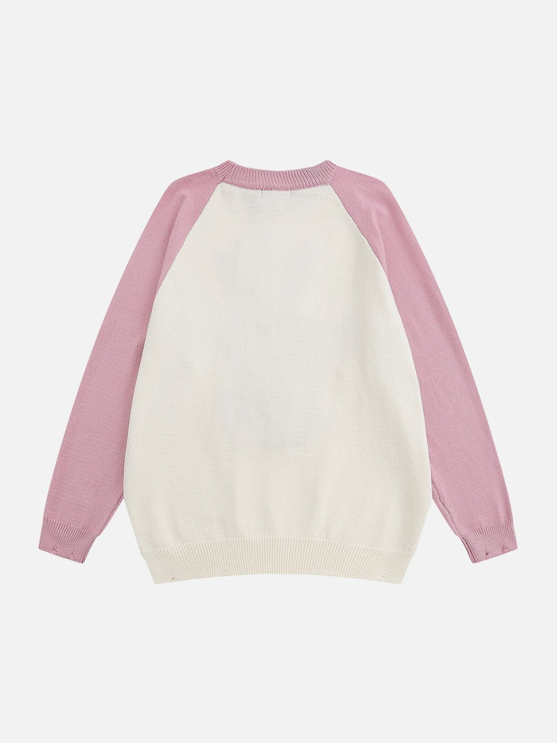 Ellesey - Plush Bunny Jacquard Frayed Knit Sweater-Streetwear Fashion - ellesey.com