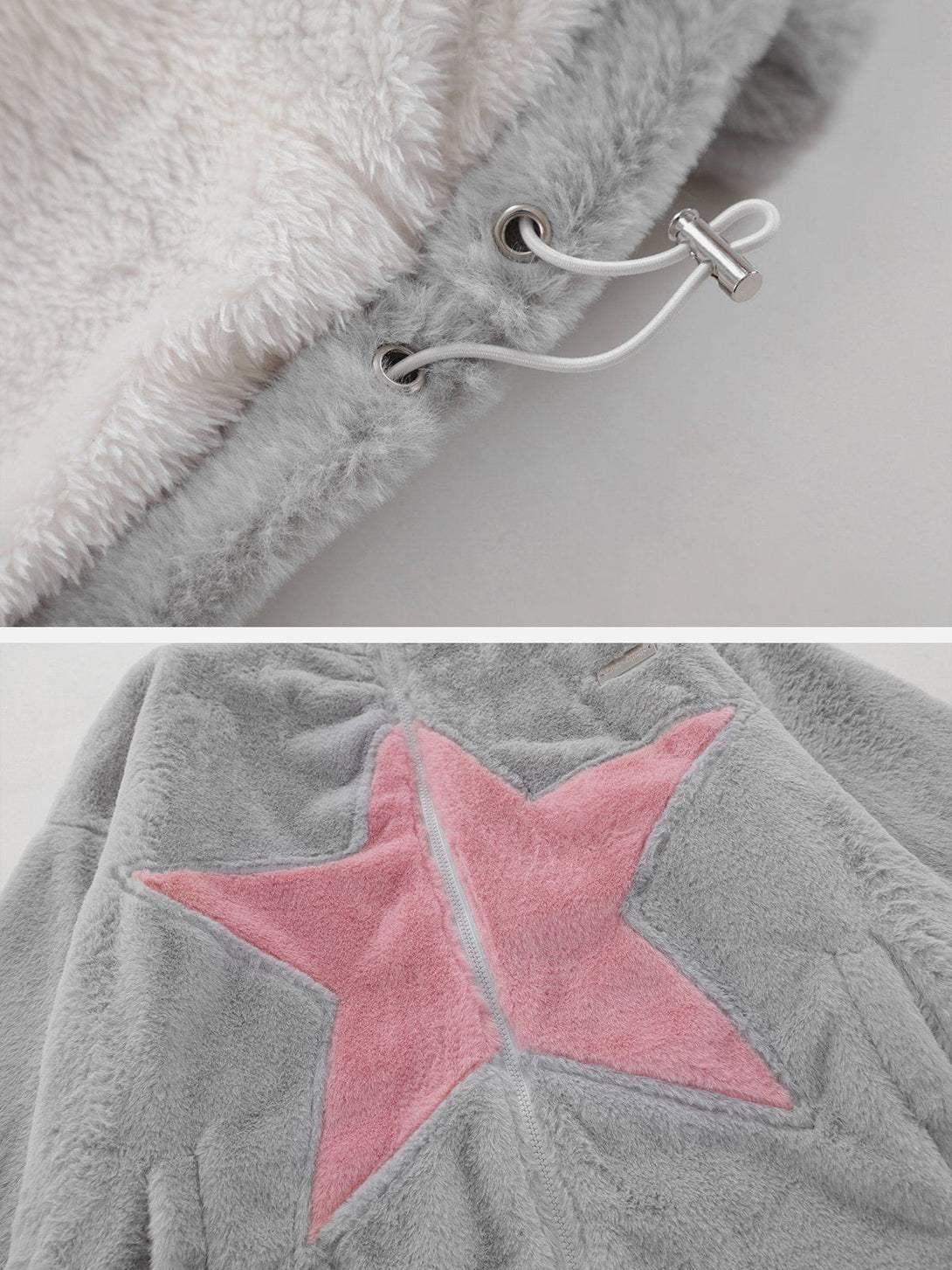 Ellesey - Star Patchwork Winter Coat-Streetwear Fashion - ellesey.com