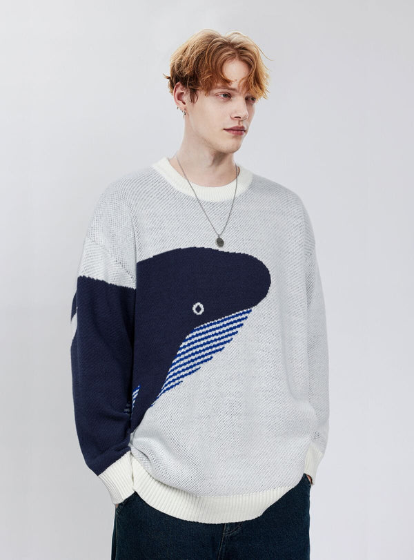 Ellesey - "The Loneliest Whale" Knit Sweater-Streetwear Fashion - ellesey.com